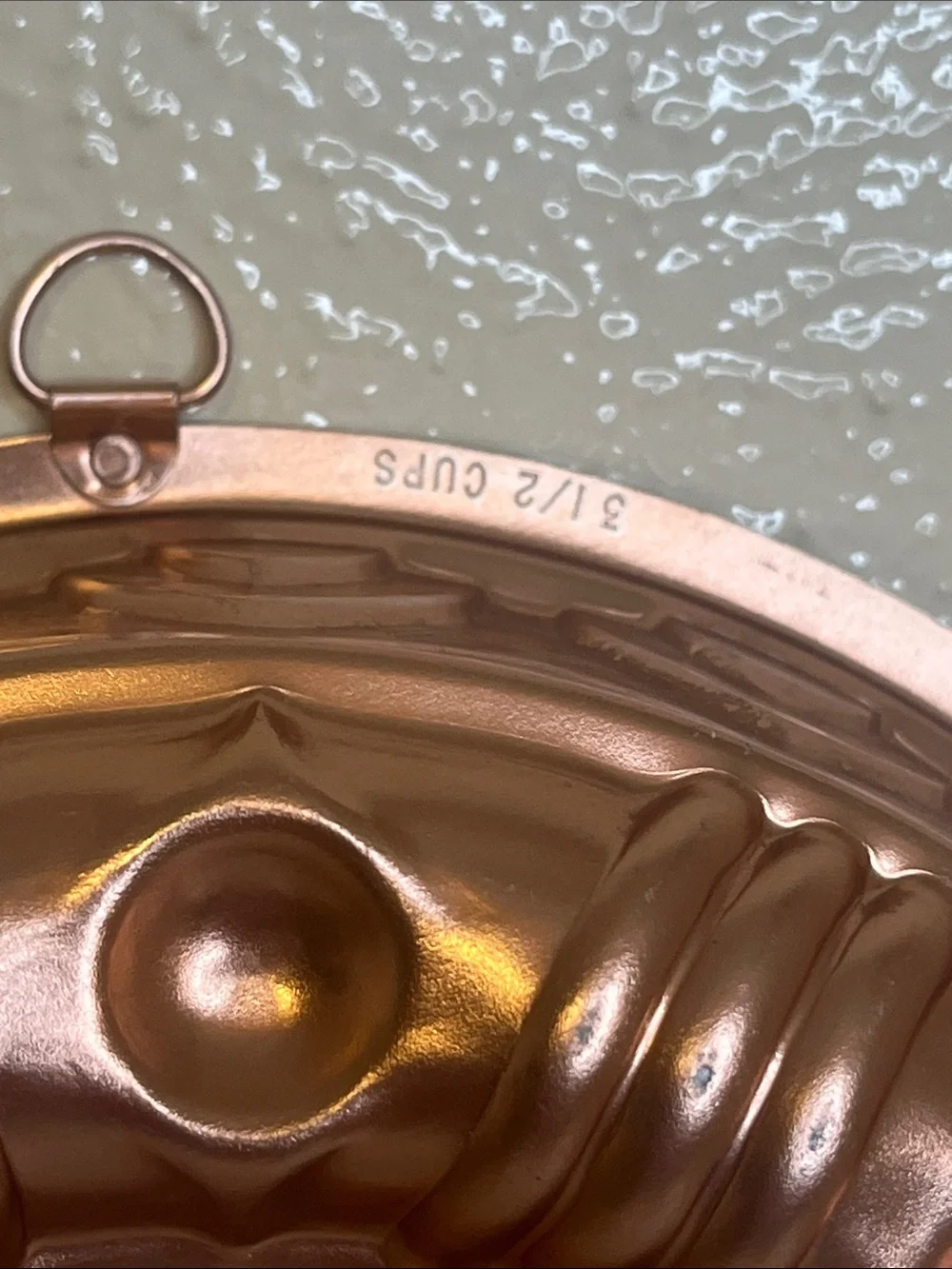 Vintage Retro Copper Colored Jell-O Ring Mold Wall Display!